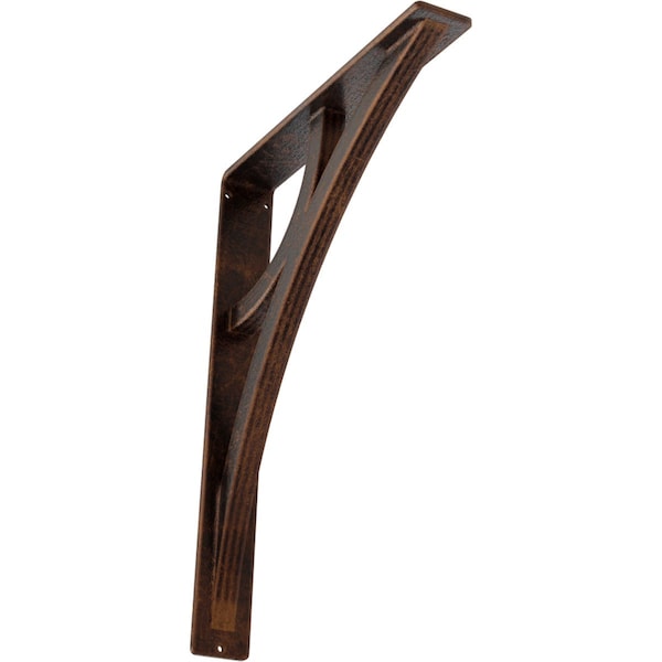 Ekena Millwork Galveston Wrought Iron Bracket, (Triple center brace), Antiqued Copper 2"W x 12"D x 15"H BKTM02X12X15TGLACO - main